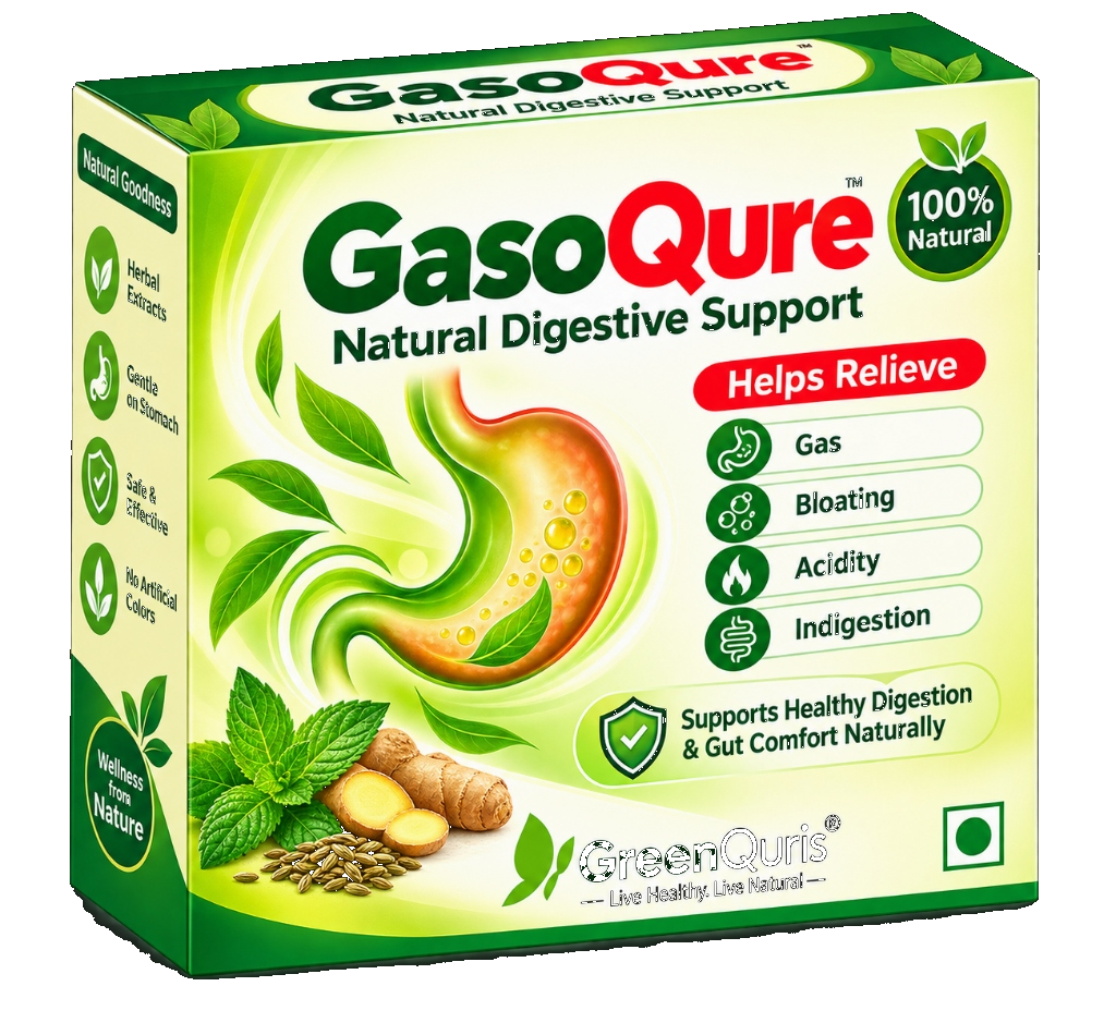 GreenQuris GasOQure Natural Digestive Support